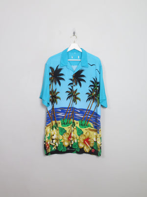 Men's Vintage Hawaiian Shirt L/XL - The Harlequin