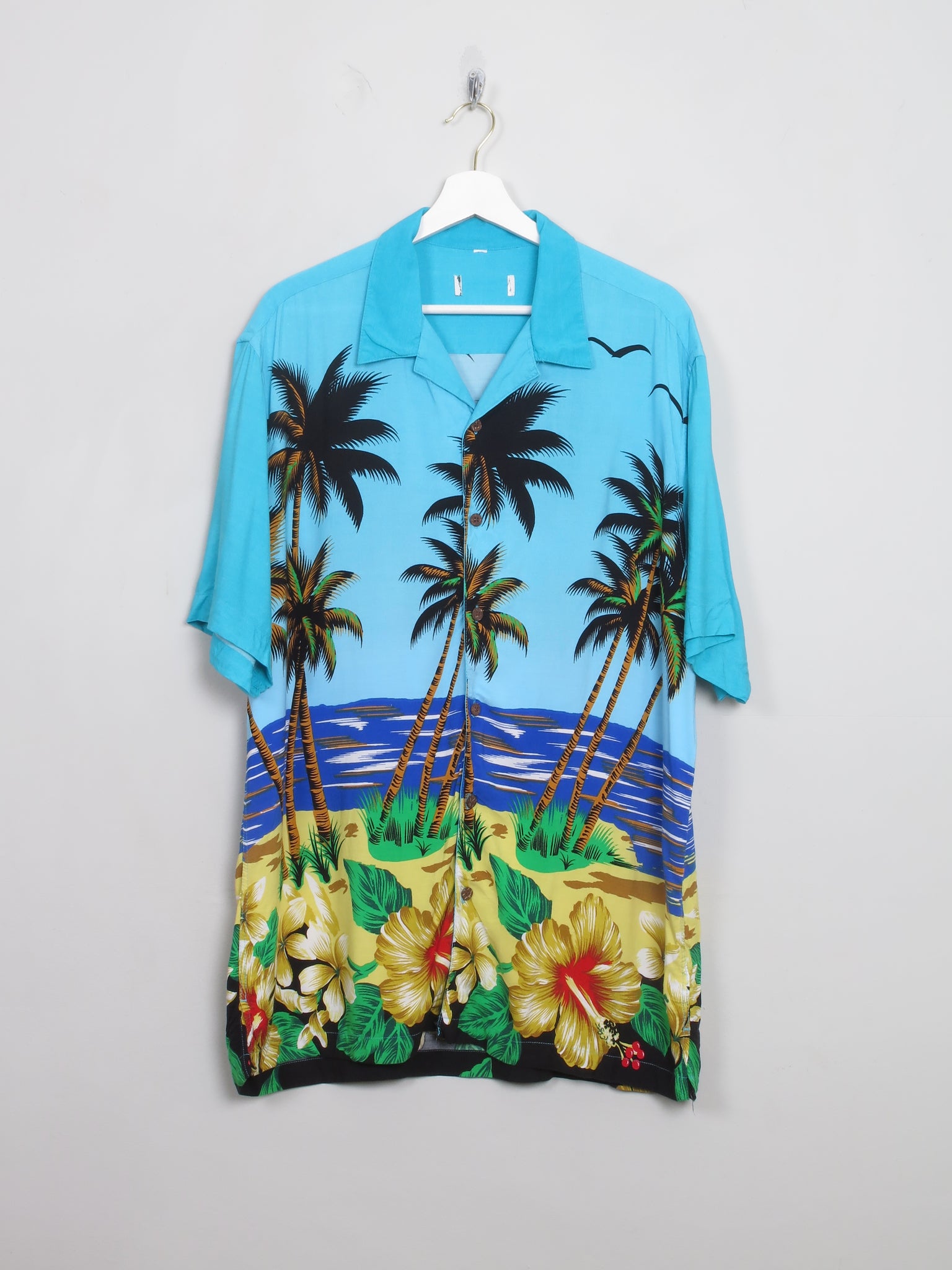 Men's Vintage Hawaiian Shirt L/XL - The Harlequin