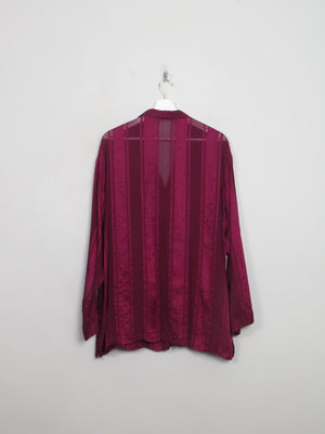 Women's Vintage Plum Silk Jacket L/XL