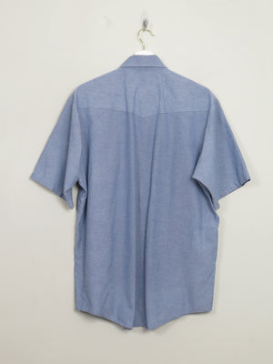 Men's Blue Vintage Hawaiian Aigner Designer Shirt L - The Harlequin