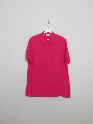 Women's Vintage Silk Pink Blouse M/L