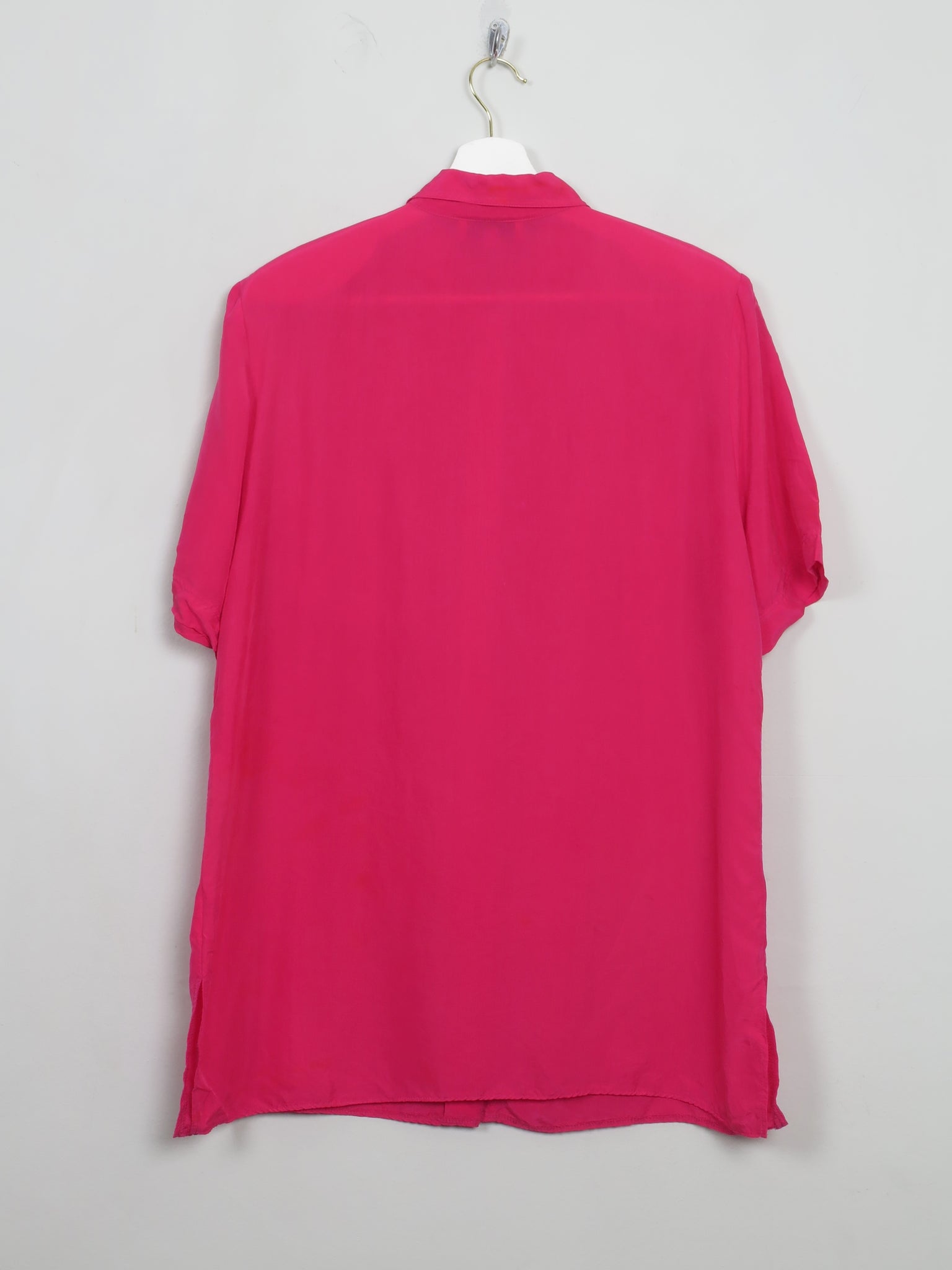 Women's Vintage Silk Pink Blouse M/L