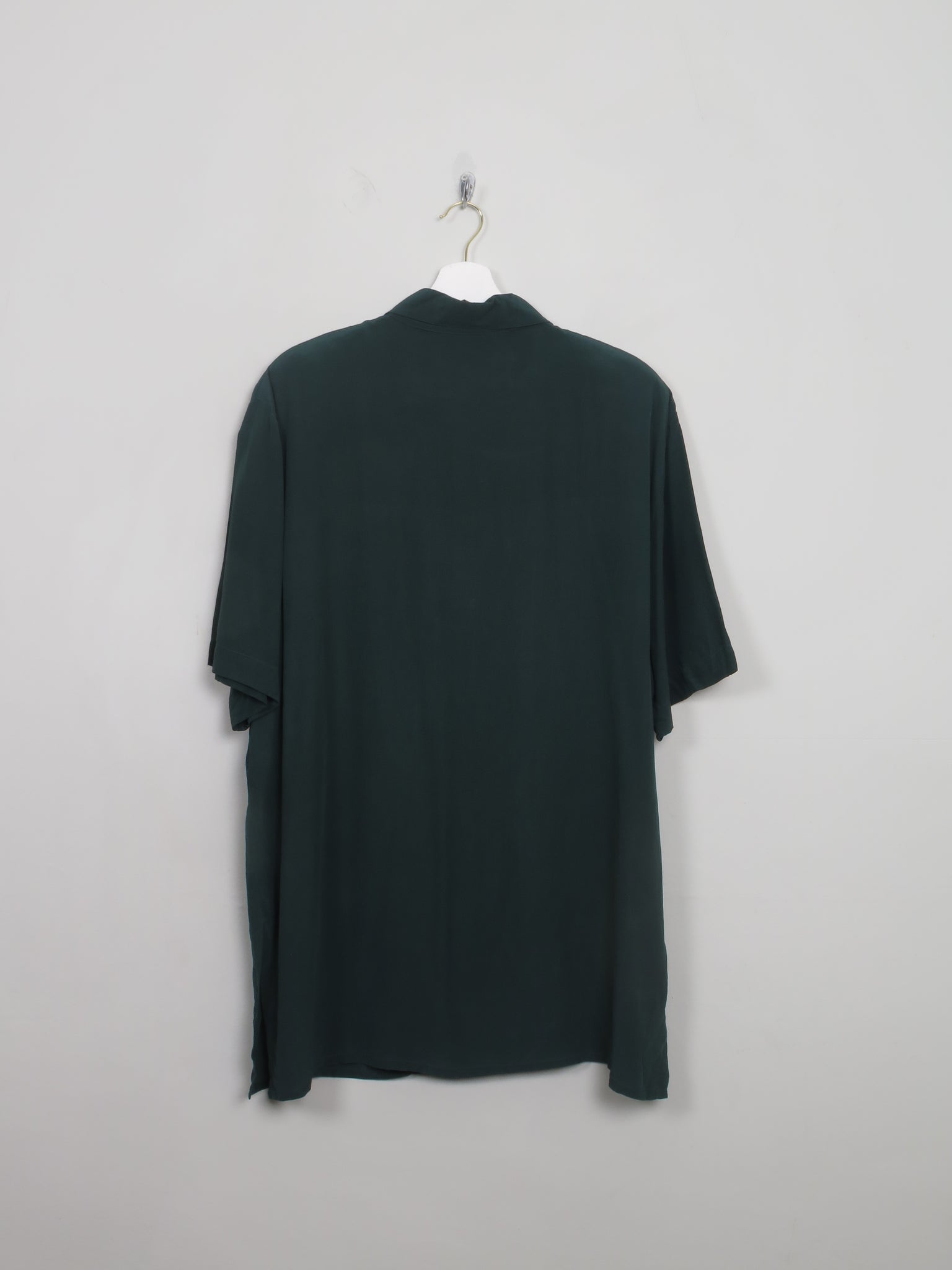 Vintage Green Silk Long Blouse XL - The Harlequin
