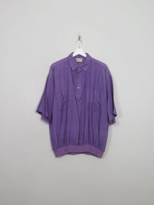 Men's Vintage Silk Short Sleeved Shirt M/L