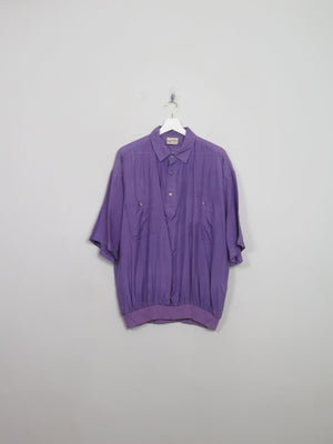 Men's Vintage Silk Short Sleeved Shirt M/L
