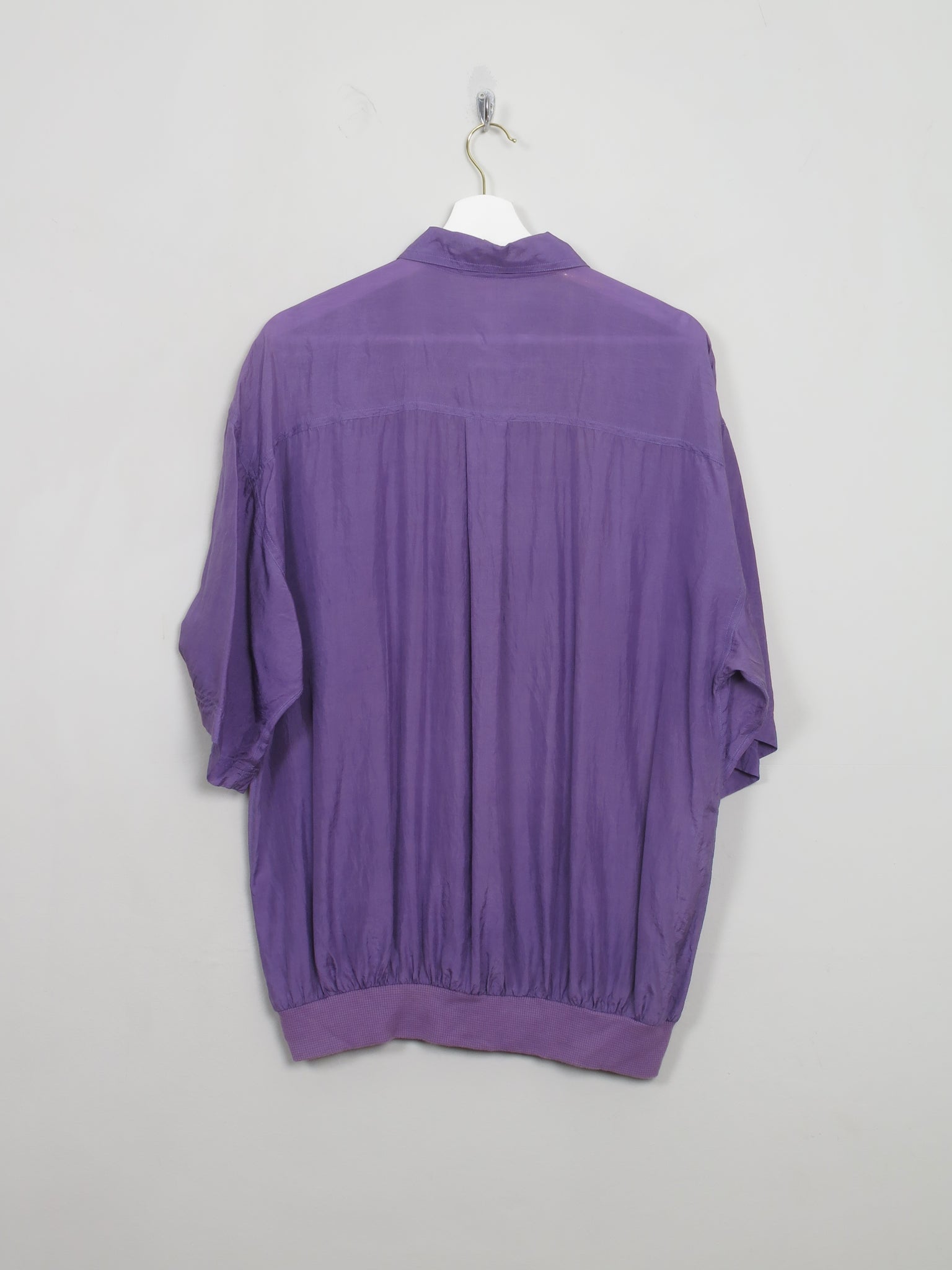 Men's Vintage Silk Short Sleeved Shirt M/L