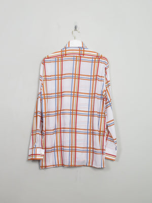 Men's Vintage Patterned  70s Shirt L - The Harlequin