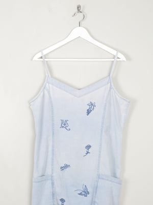 Blue Denim Vintage Embroidered Dress L/XL