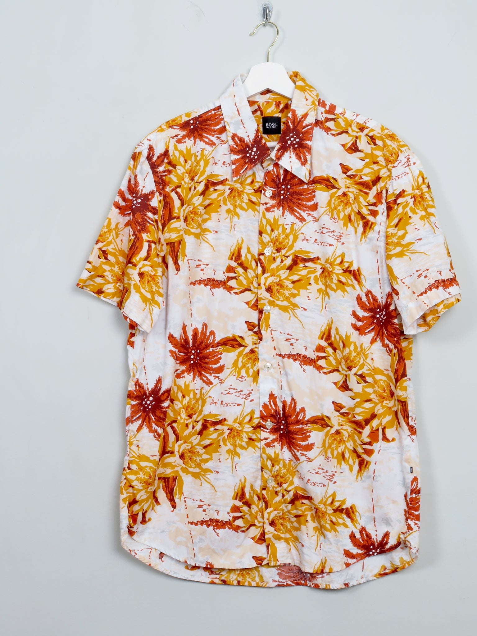 Men's Vintage Hawaiian Boss Shirt L - The Harlequin