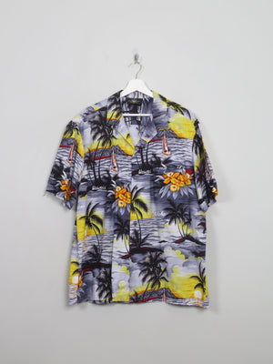 Men's Vintage Hawaiian Shirt XL - The Harlequin