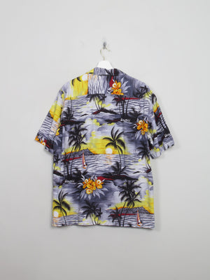 Men's Vintage Hawaiian Shirt XL - The Harlequin