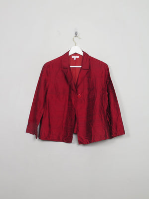 Women's Vintage Silk Wine Jacket S