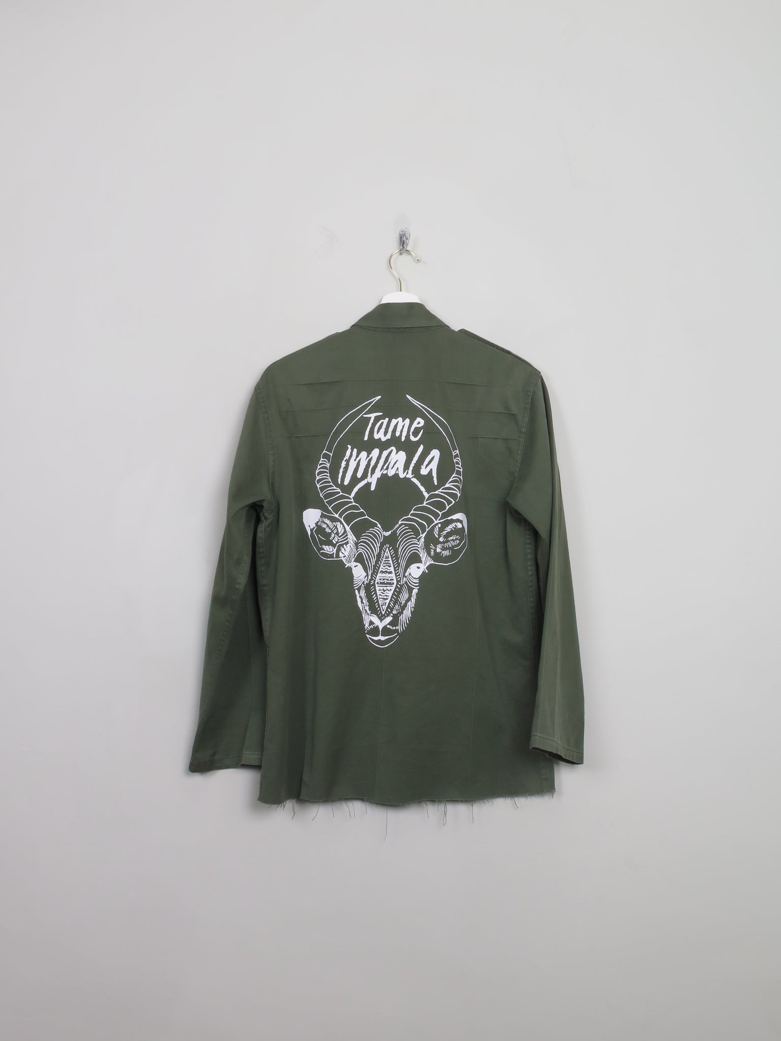 Vintage Green Army Shirt With Tame Impala Logo S/M