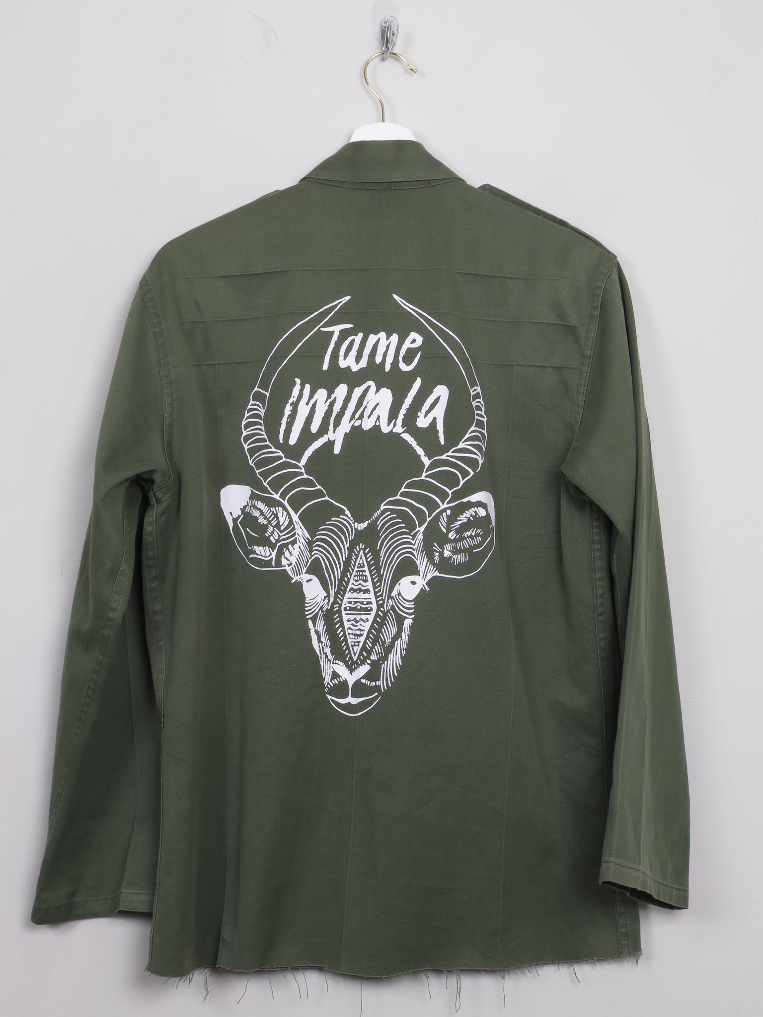 Vintage Green Army Shirt With Tame Impala Logo S/M