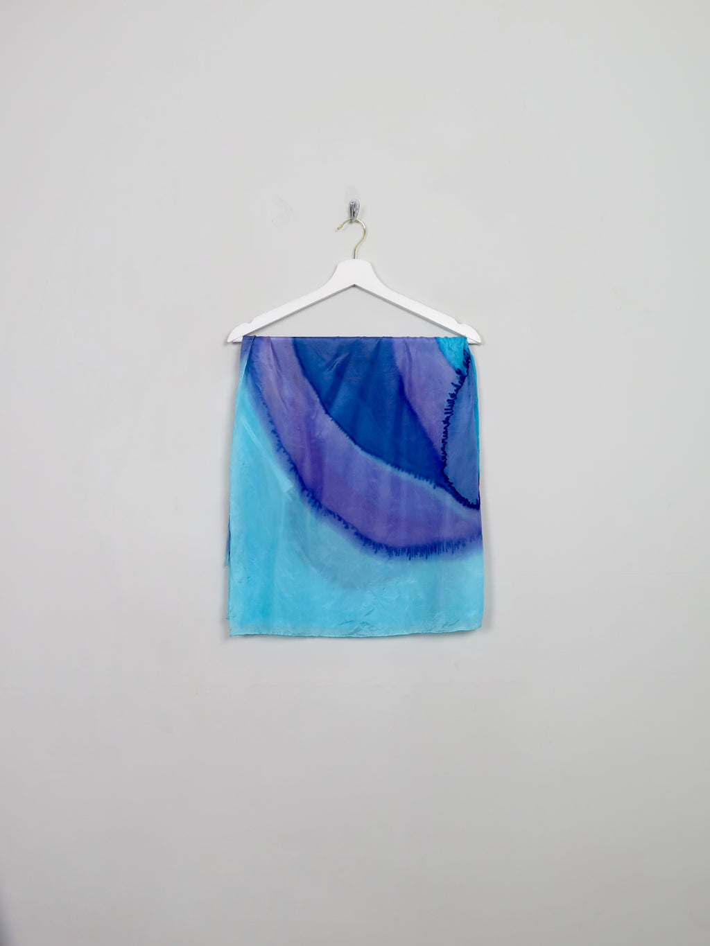 Vintage Turquoise Silk Scarf