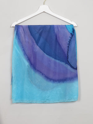 Vintage Turquoise Silk Scarf