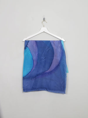 Vintage Turquoise Silk Scarf