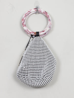 Vintage Style White Chain Beaded Bag