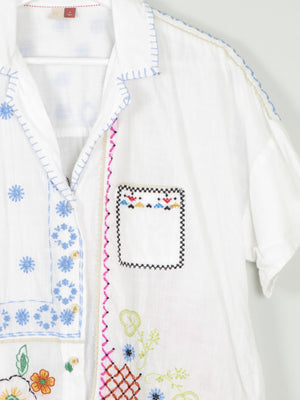 Women's Embroidered Blouse Pilcro By Anthropologie S/M - The Harlequin