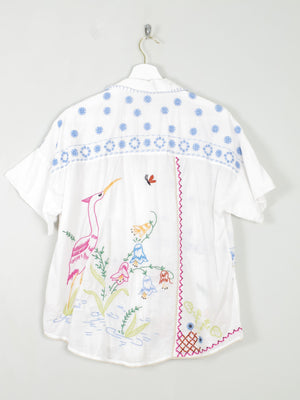 Women's Embroidered Blouse Pilcro By Anthropologie S/M - The Harlequin