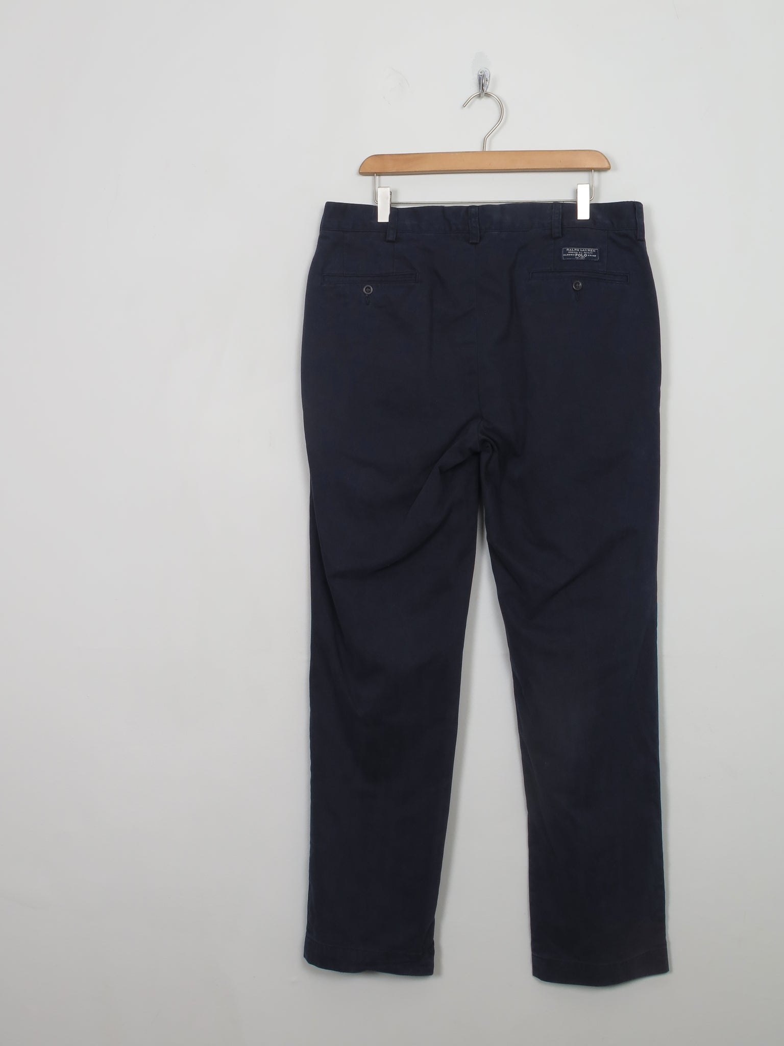 Men's Vintage Navy Polo Ralph Lauren Trousers 36/32 - The Harlequin