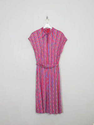 Vintage Printed 1970s Midi Dress 12/14 - The Harlequin