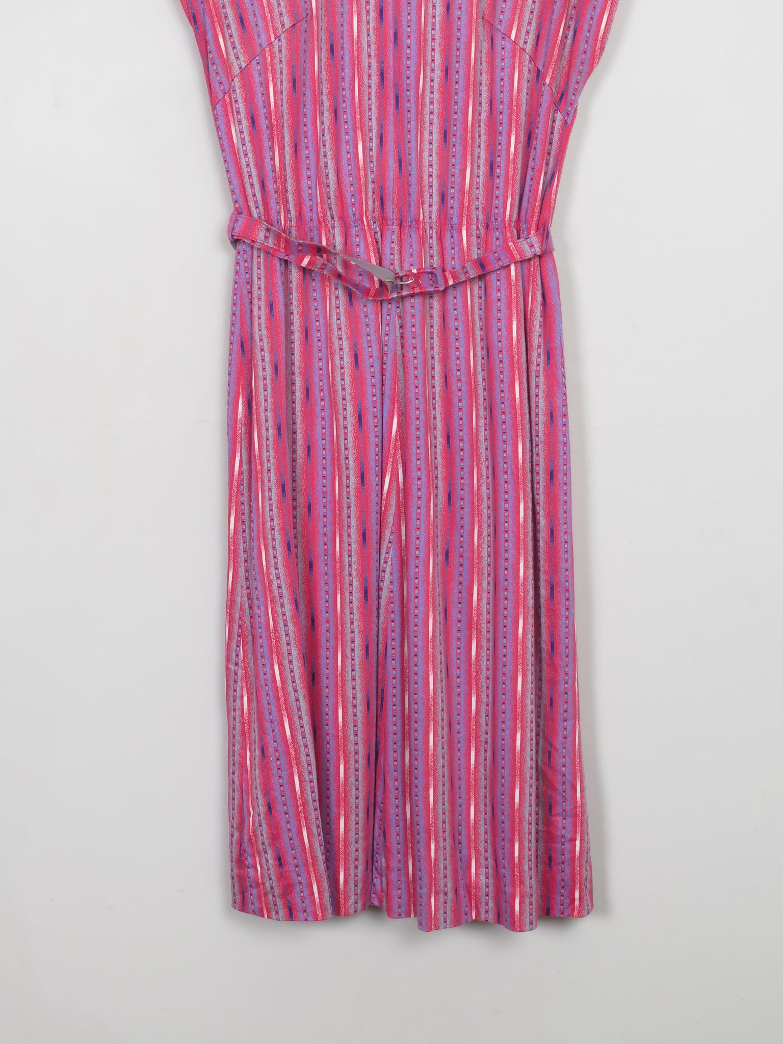 Vintage Printed 1970s Midi Dress 12/14 - The Harlequin