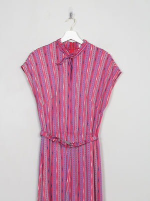 Vintage Printed 1970s Midi Dress 12/14 - The Harlequin