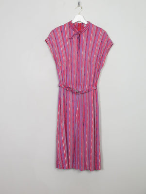 Vintage Printed 1970s Midi Dress 12/14 - The Harlequin