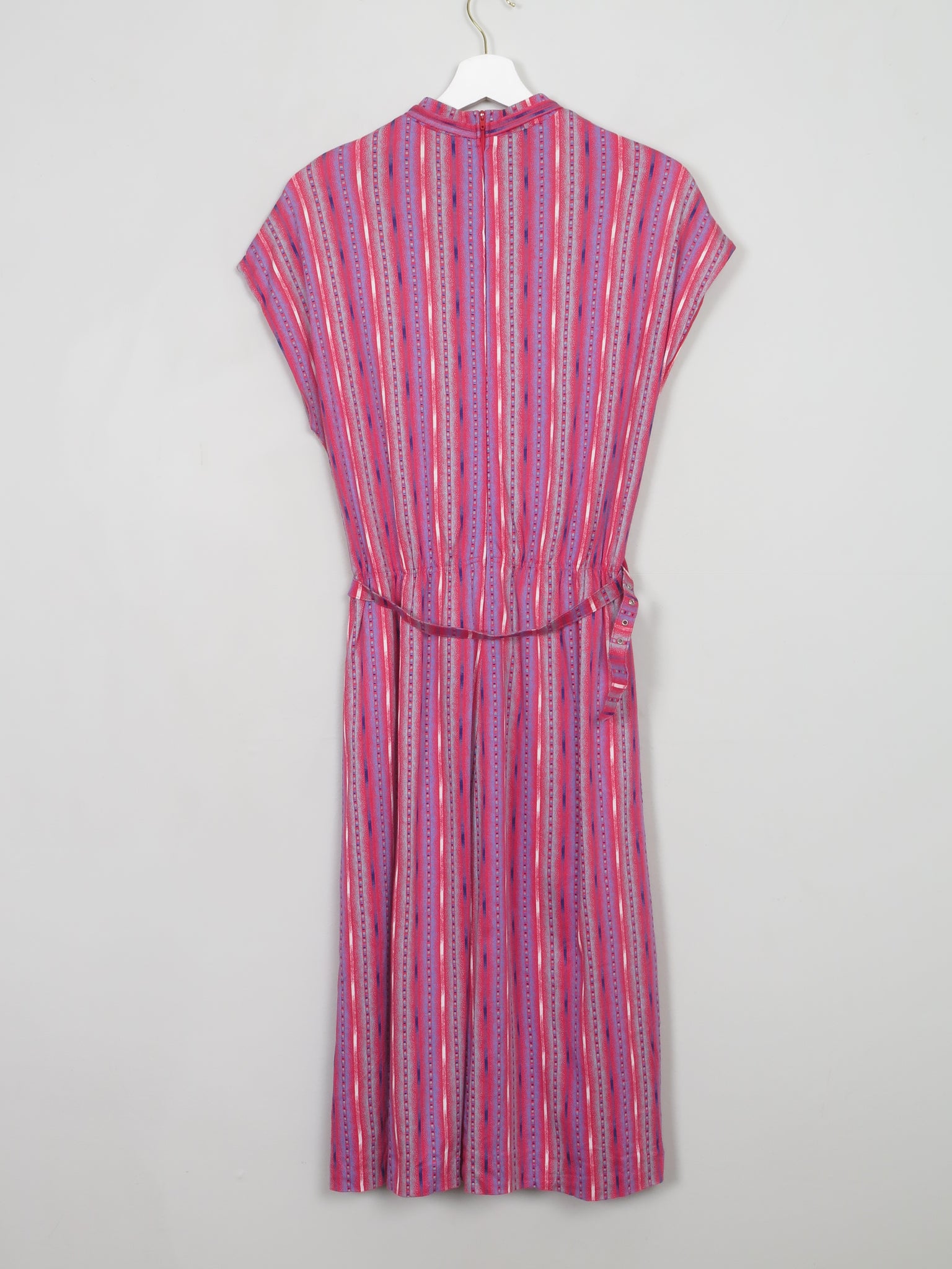 Vintage Printed 1970s Midi Dress 12/14 - The Harlequin