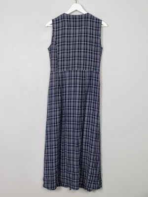 Vintage Navy & White Button Down 90s Dress S - The Harlequin