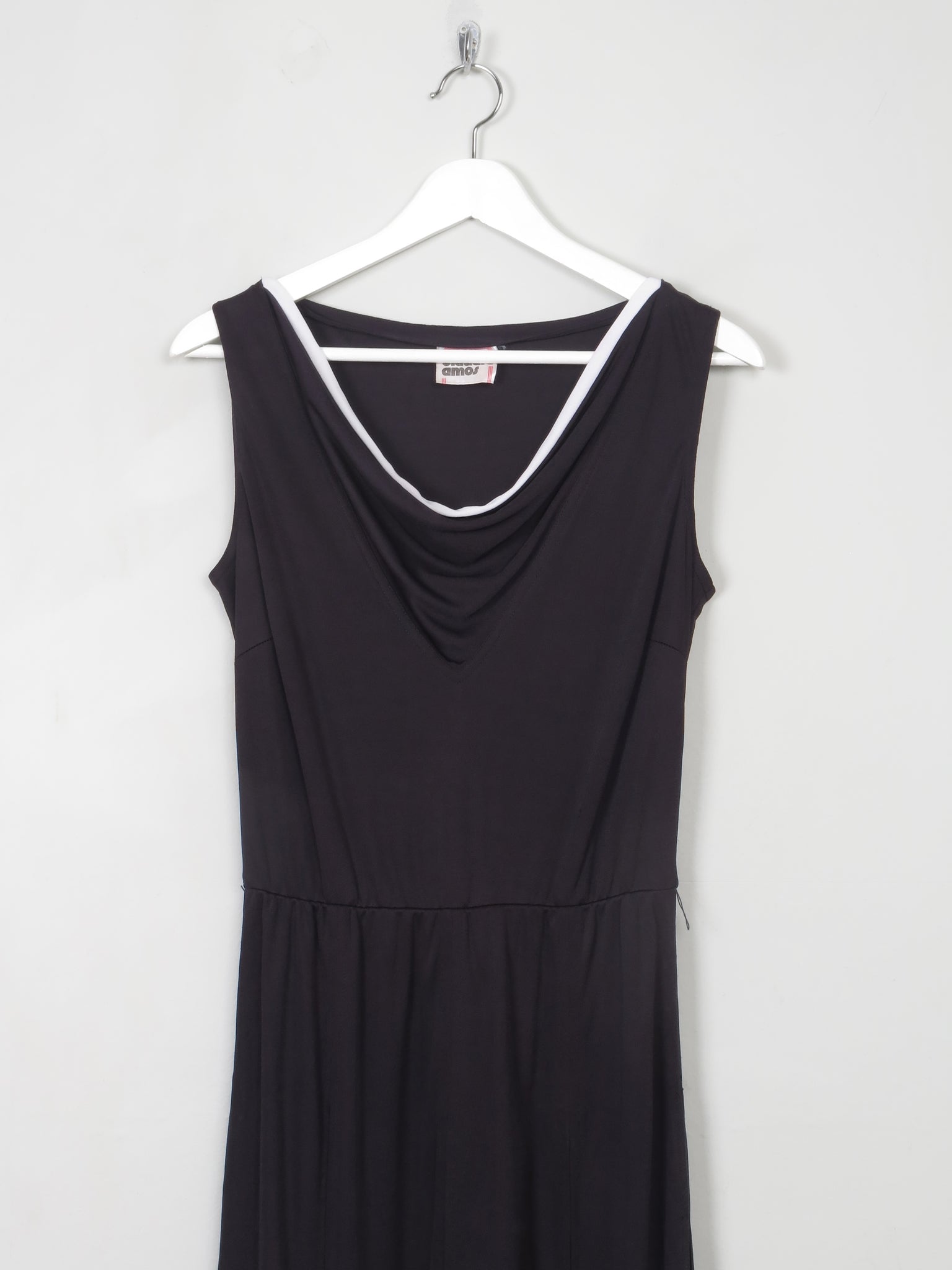 Vintage Black Jersey Claudie Amos Midi Dress XS/S - The Harlequin