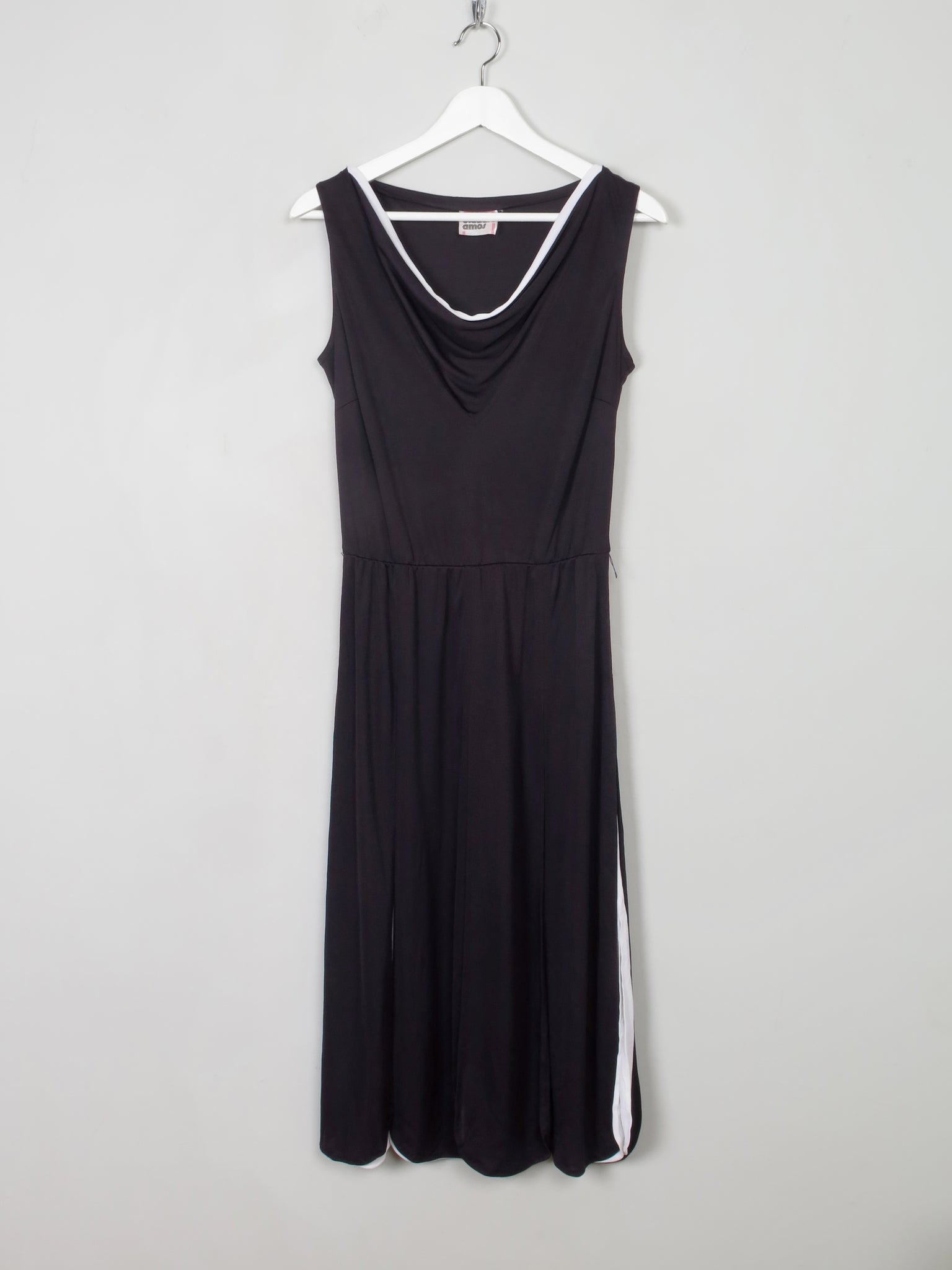 Vintage Black Jersey Claudie Amos Midi Dress XS/S - The Harlequin
