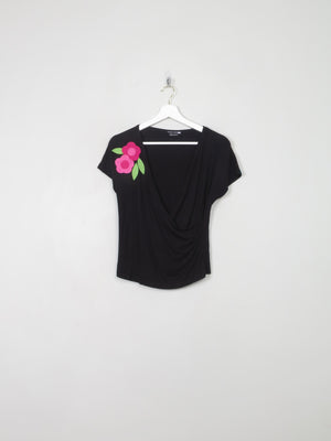 Women's Vintage Black Ronen Chen Tshirt S/M - The Harlequin