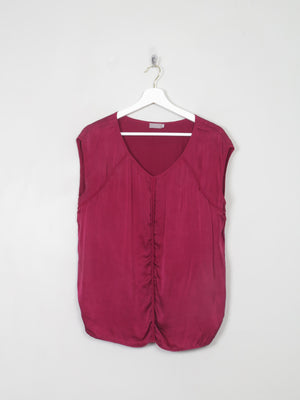 Women's Silk Burgundy No Mans Land Top M/38 - The Harlequin