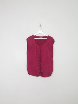 Women's Silk Burgundy No Mans Land Top M/38 - The Harlequin