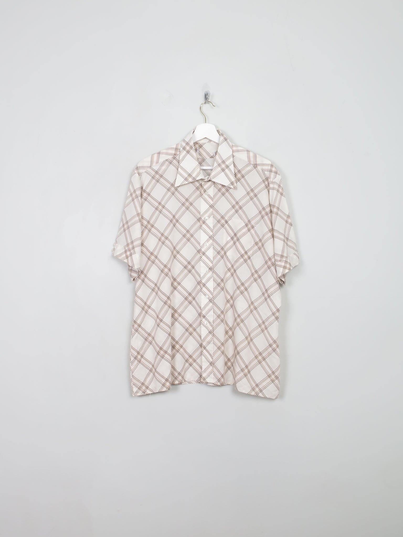 Men's Vintage Check Short Sleeved Shirt XL/XXL - The Harlequin