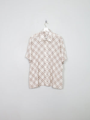 Men's Vintage Check Short Sleeved Shirt XL/XXL - The Harlequin