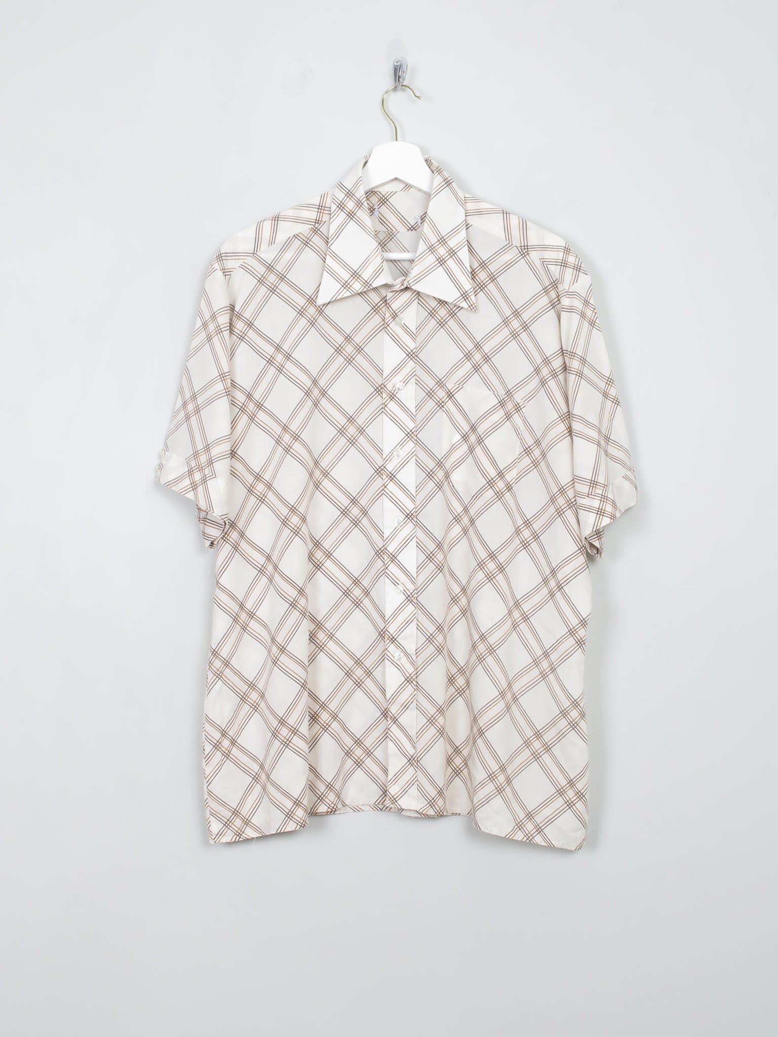 Men's Vintage Check Short Sleeved Shirt XL/XXL - The Harlequin