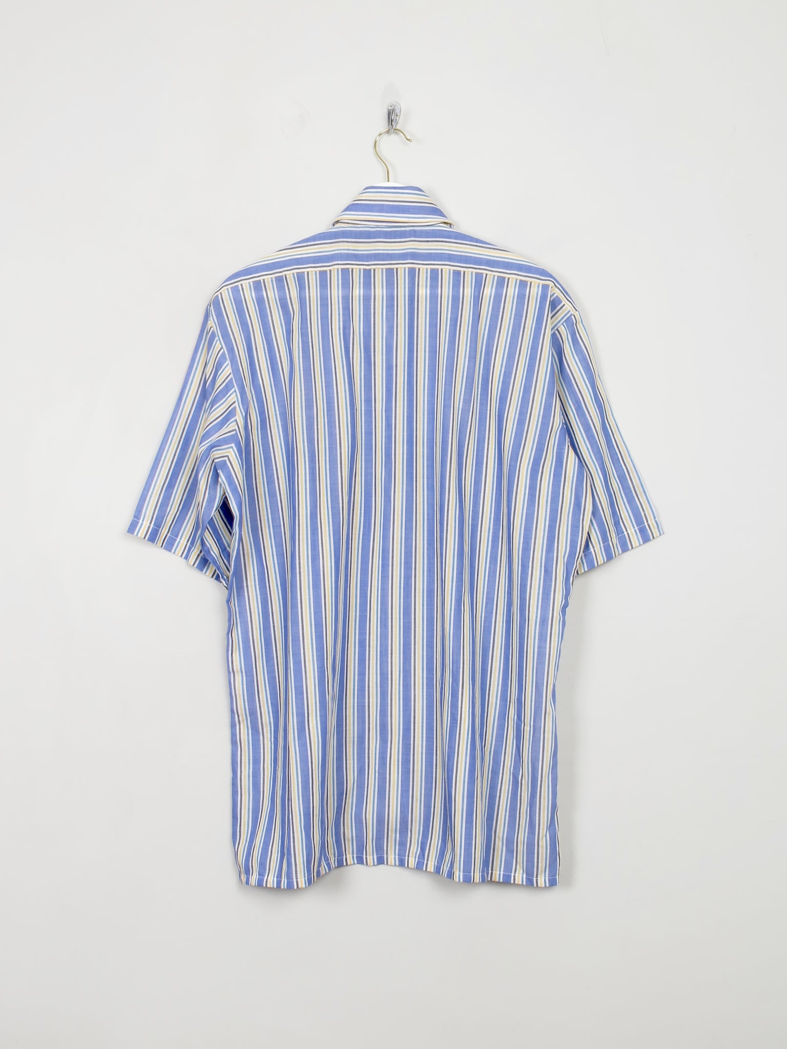 Men's Vintage Blue Striped Shirt L/XL - The Harlequin