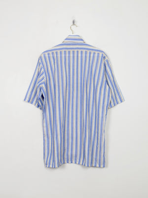 Men's Vintage Blue Striped Shirt L/XL - The Harlequin
