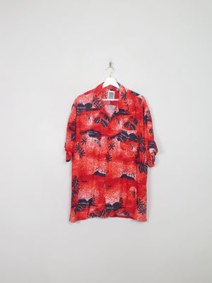 Men's Vintage Hawaiian Shirt L/XL - The Harlequin