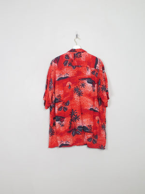 Men's Vintage Hawaiian Shirt L/XL - The Harlequin