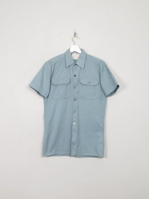 Men's Vintage Blue Military Shirt S - The Harlequin