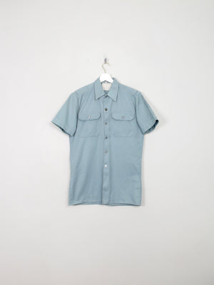 Men's Vintage Blue Military Shirt S - The Harlequin