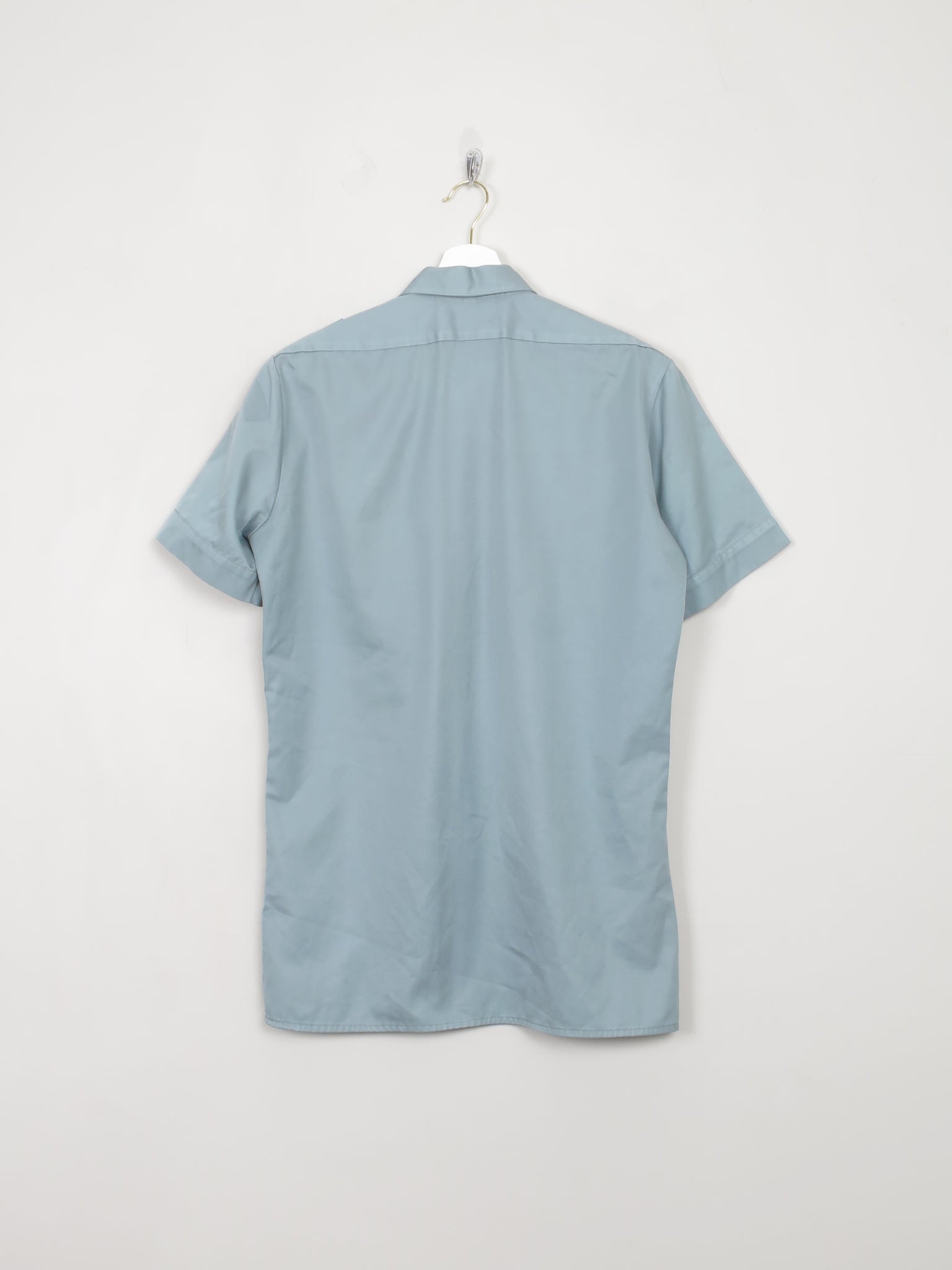 Men's Vintage Blue Military Shirt S - The Harlequin