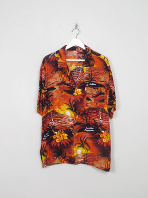 Men's Vintage Hawaiian Shirt L/XL - The Harlequin