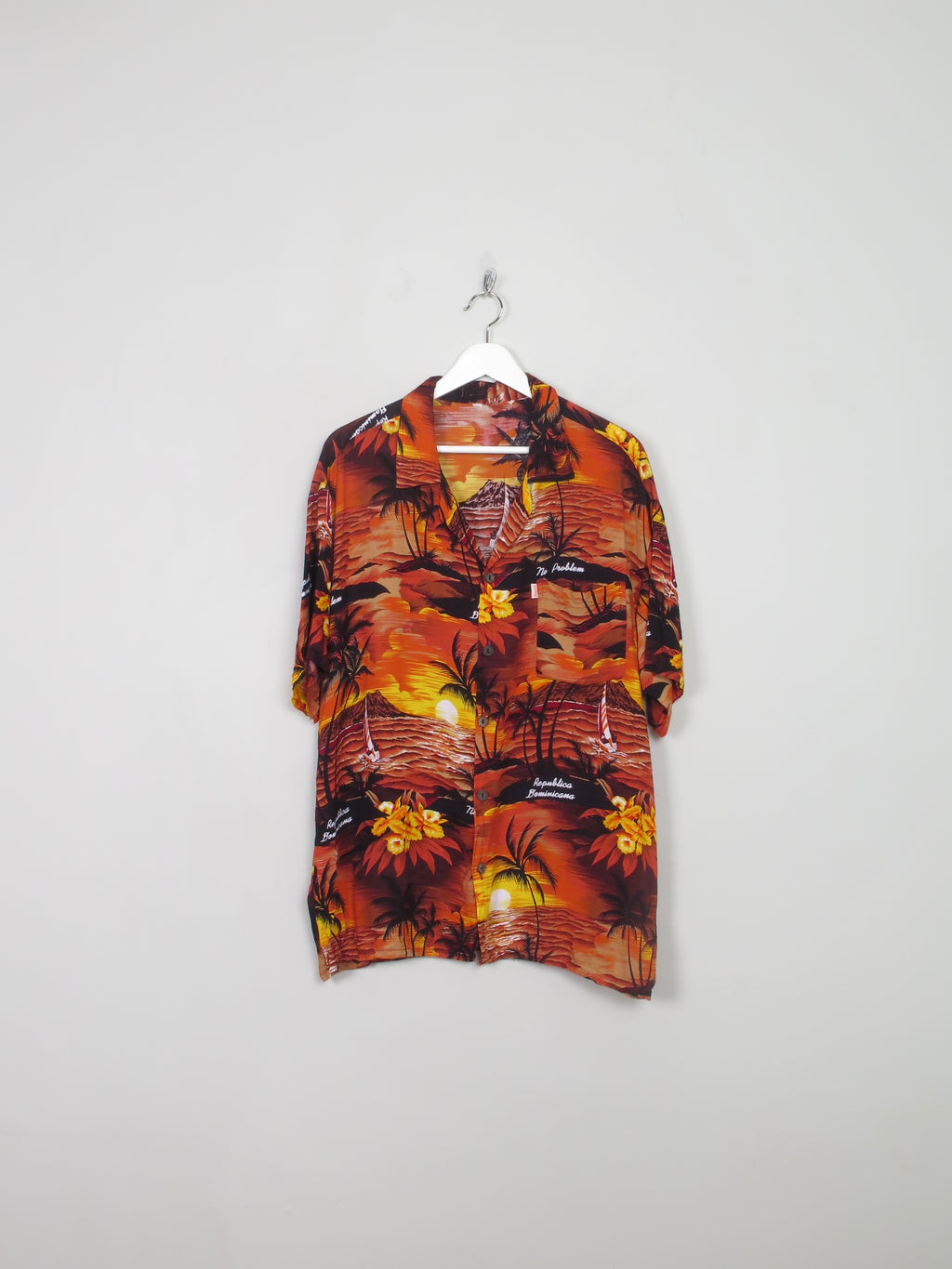 Men's Vintage Hawaiian Shirt L/XL