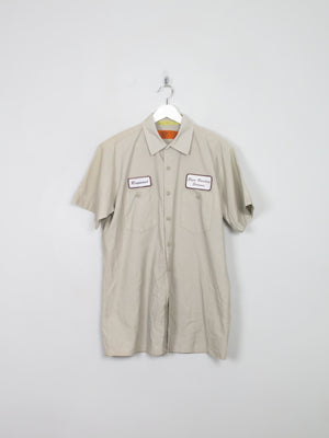 Men's Dickies Cream Work Shirt L - The Harlequin