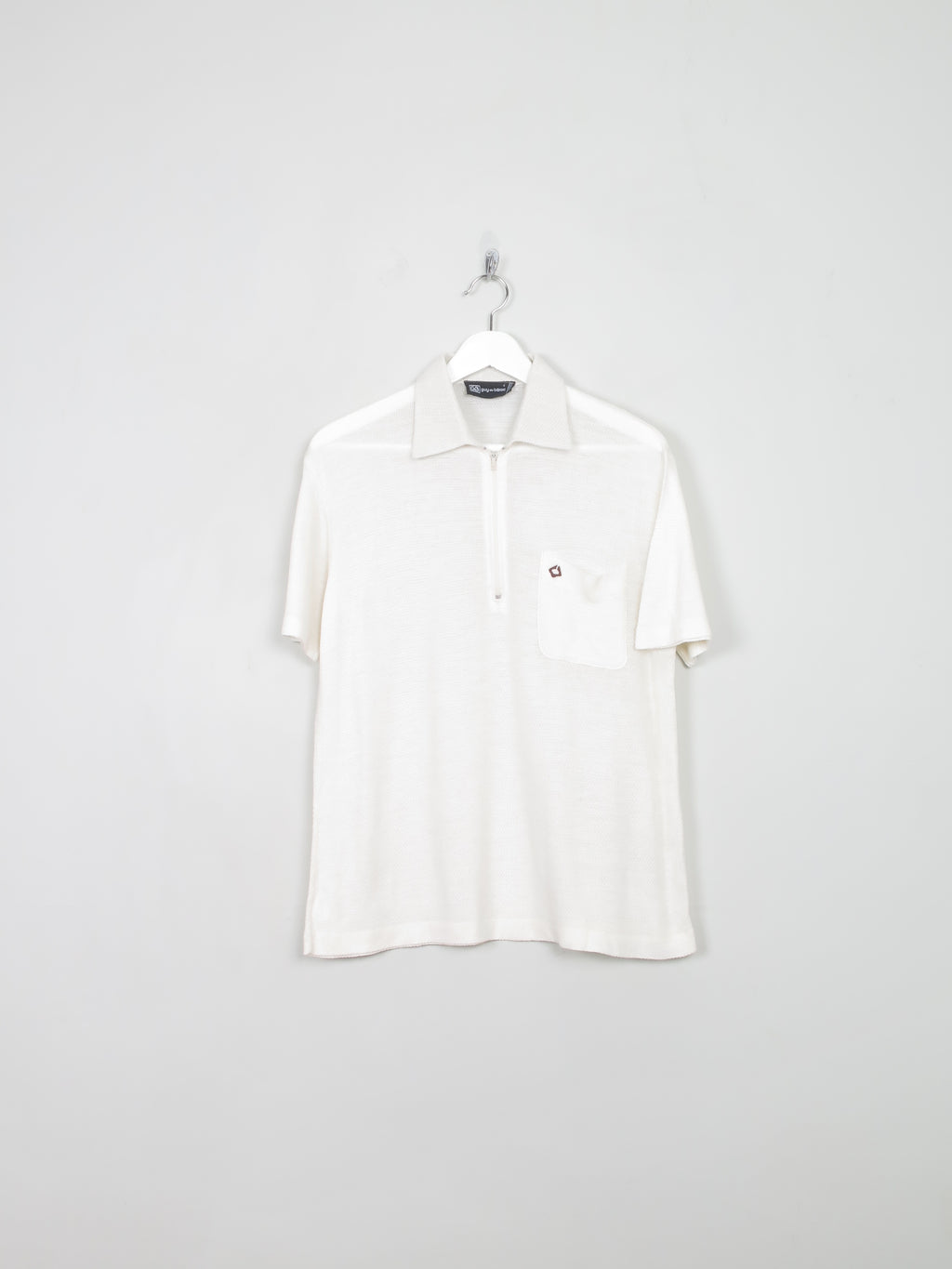 Men's Vintage Cream  Airtex Top M/L